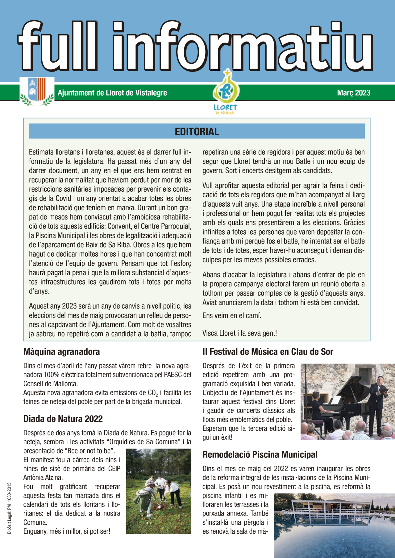 AJ LLORET - Full Informatiu MARÇ 2023
