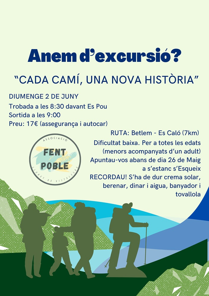 Excursió a la platja d'Es Caló (Betlem)