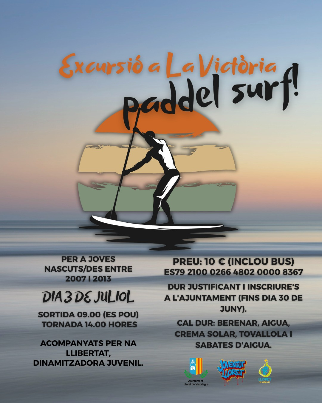 Excursió a La Victòria (Alcúdia) per a practicar el paddel surf