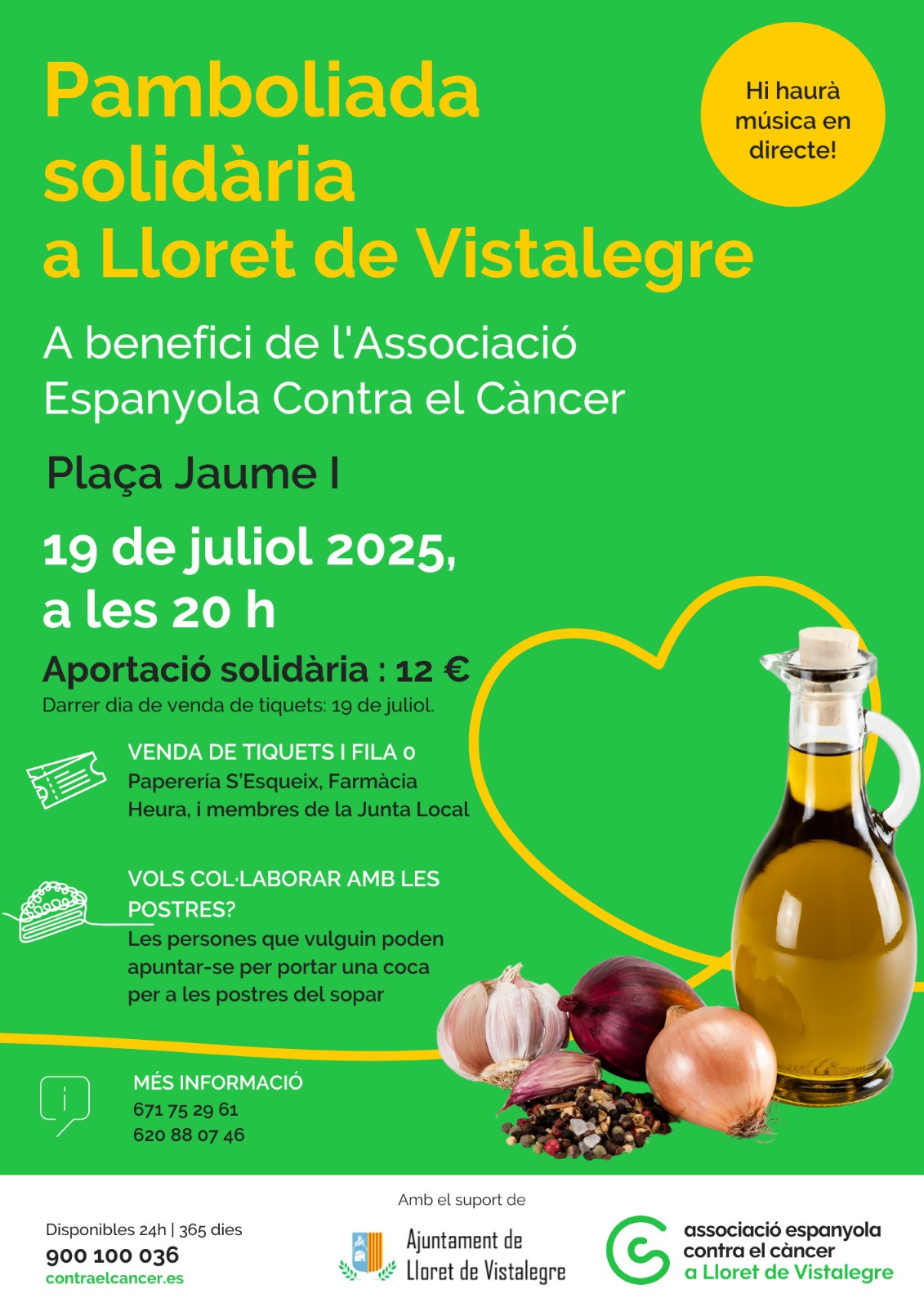 Pamboliada solidària a benefici de l'Associació Espanyola Contra el Càncer