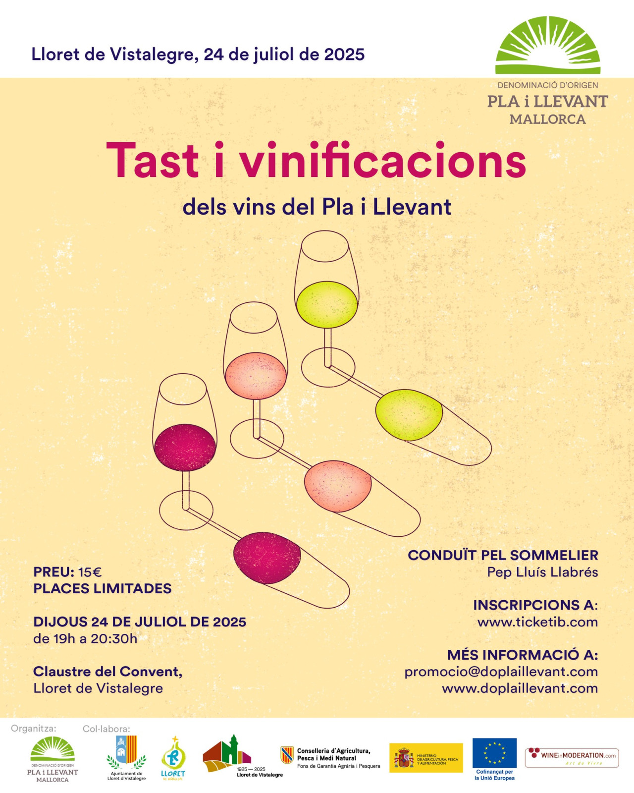 Tast i vinificacions dels vins del Pla i Llevant