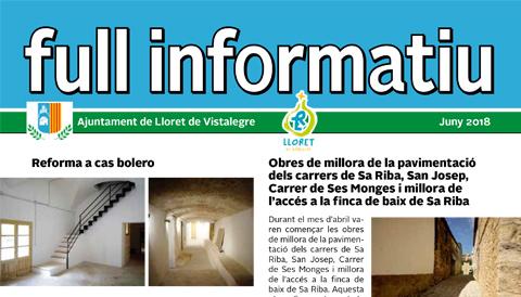 Full informatiu Ajuntament de Lloret de Vistalegre